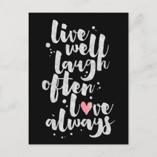 Live Laugh Love - Inspirerend kaart