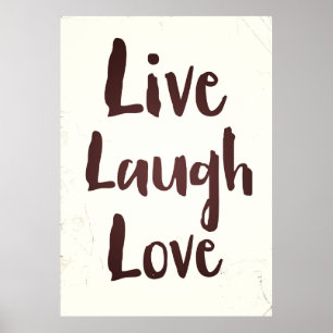 Live Laugh Love inspirerend quote Poster