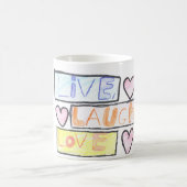 Live, Laugh, Love Koffiemok (Center)