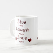 Live Laugh Love Koffiemok (Voorkant links)