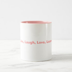 Live, Laugh, Love, Learn Tweekleurige Koffiemok