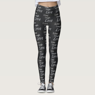 Live Laugh Love Leggings voor vrouwen