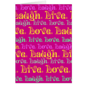 Live Laugh Love moediger woorden Hot Pink Fuchsia