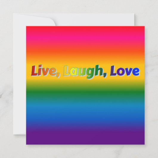 Live, Laugh, Love notiecard (Voorkant)