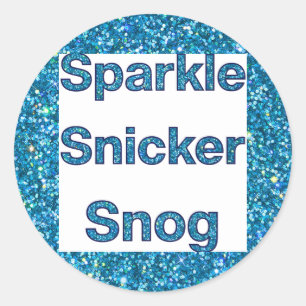 Live Laugh Love of Sparkle Snicker Snog Ronde Sticker