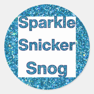 Live Laugh Love of Sparkle Snicker Snog Ronde Sticker