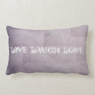 Live Laugh Love Orchid Paars Kussen