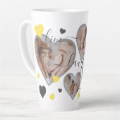 Live Laugh Love Photo Hearts Latte Mug (Angle gauche)