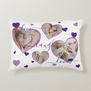 Live Laugh Love Photo hoort Paarse Accent Pillow Kussen