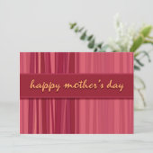 Live Laugh Love Pink Moederdag Uitnodiging (Staand voorkant)