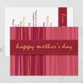 Live Laugh Love Pink Moederdag Uitnodiging (Voorkant / Achterkant)