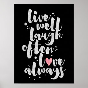 Live Laugh Love - Poster inspirant