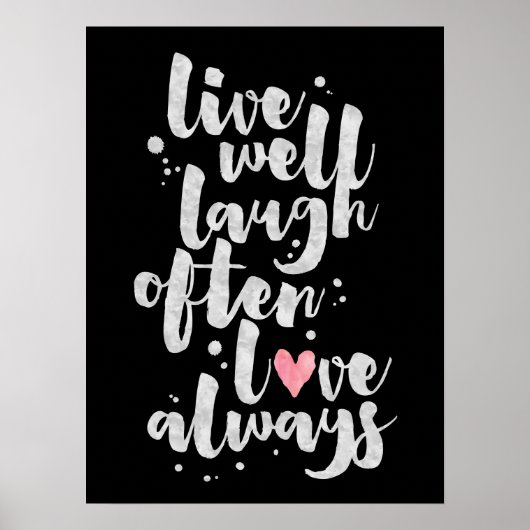 Live Laugh Love - Poster inspirant (Devant)