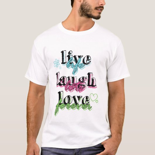 Live Laugh Love premium voor shirt (Voorkant)