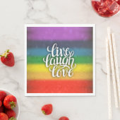 Live Laugh Love Regenboog servetten (Insitu)
