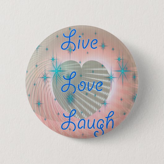 Live, Laugh, Love Ronde Button 5,7 Cm (Voorkant)