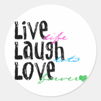 Live Laugh Love Ronde Sticker