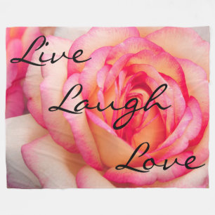 Live Laugh Love Roos Fleece Deken