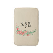 Live Laugh Love Roos Pattern Bath Mat (Voorkant Verticaal)