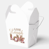 Live, Laugh, Love Rustic Floral Letters Bedankdoosjes (Geopend)