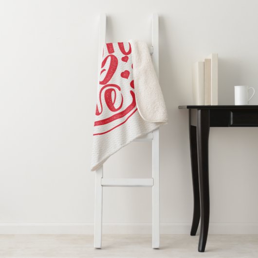 Live Laugh Love Sherpa Deken (In situ)