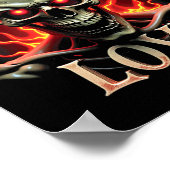 Live Laugh Love Skeleton Skull Enge Ironisch Grapp Poster (Hoek)