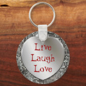 Live Laugh Love Sleutelhanger (Voorkant)