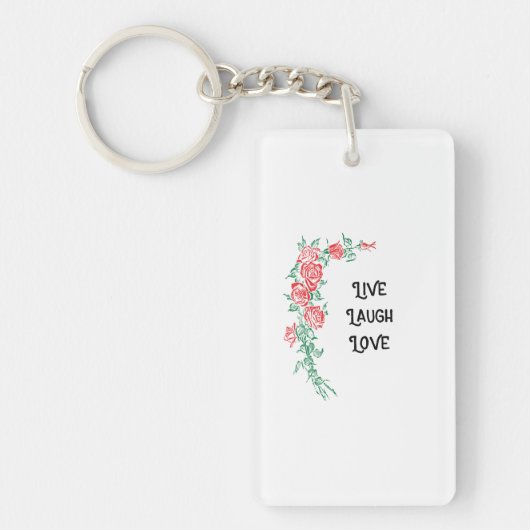 Live Laugh Love-sleutelketen Sleutelhanger (Voorkant)