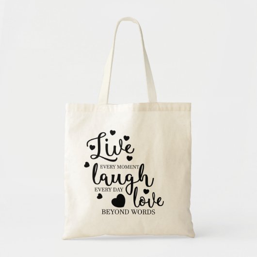 Live Laugh Love Tote Bag (Voorkant)