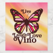 Live Laugh Love Vino Wijn Etiket (Enkel label)
