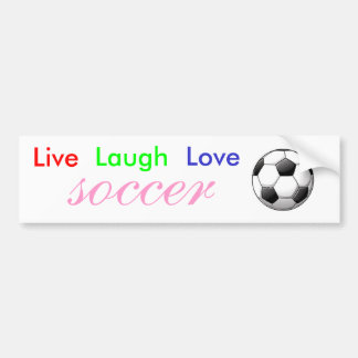 Live Laugh Love Voetbal Bumpersticker