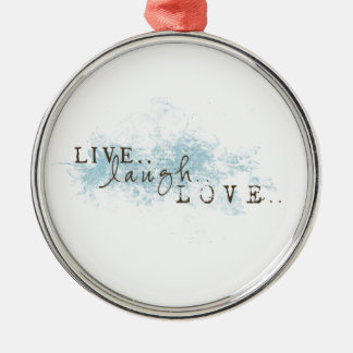 Live Laugh Love word art Kerstversiering Metalen Ornament