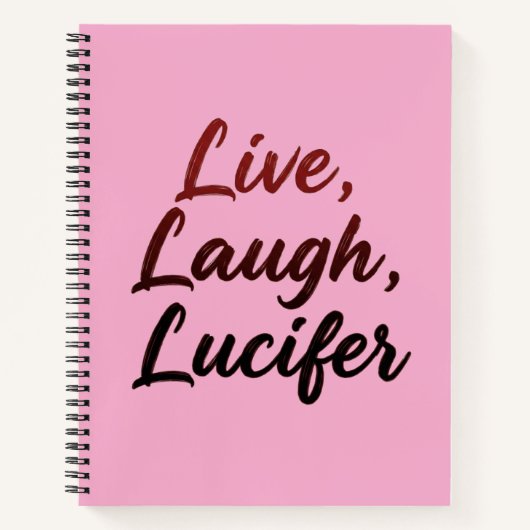 Live, Laugh, Lucifer Notitieboek (Voorkant)