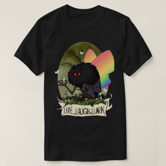 Live Laugh Lurk Pride Mothman T-shirt (Design voorkant)