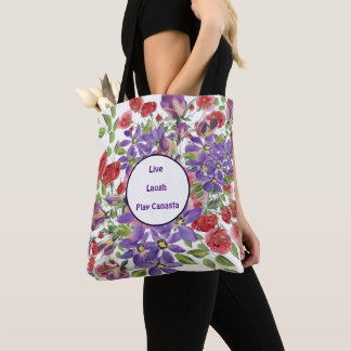 Live Laugh Play Canasta Canvas tas