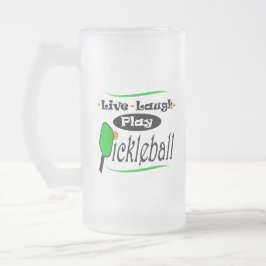 Live Laugh Play Pickleball Matglas Bierpul