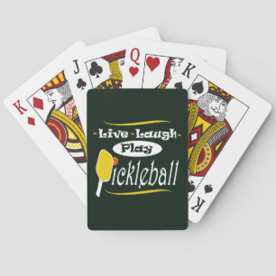 Live Laugh Play Pickleball Pokerkaarten