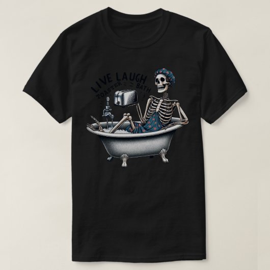 Live Laugh Toaster Bath T-shirt (Design voorkant)