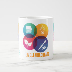 Live.Learn.Create Reuzenkoffiekop Extra Grote Beker