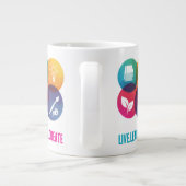 Live.Learn.Creëer Jumbo Coffee Mok (Achterkant)