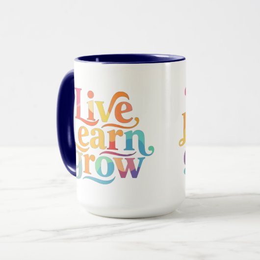 Live Learn Grow Mok (Voorkant links)