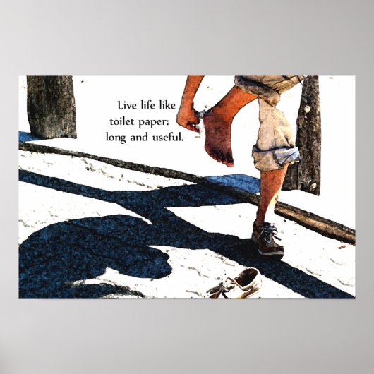 Live-leven als toiletpapier poster (Voorkant)