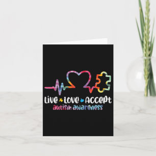 Live Liefde Accepteer Autisme Bewustzijn Moeder Va Kaart