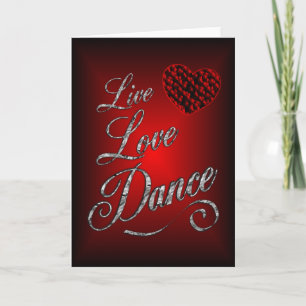 Live, liefde, dans Wenskaart Kaart