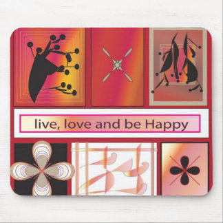 Live, liefde en gelukkig zijn muismat