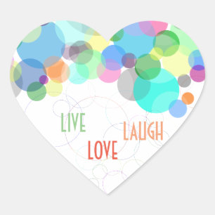 Live Liefde Lach stickers geschenken notitieboeken