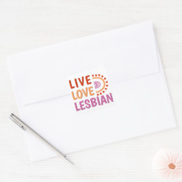 Live liefde lesbische boho regenboog vieren divers vierkante sticker