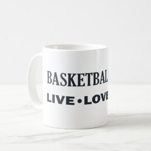 Live liefde spelen basketbal leven koffiemok