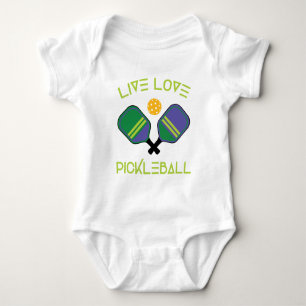 😍 Live, liefje, pickleball Baby Bodysuit