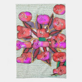 "Live Life Large" Kunstdruk Theedoek (Verticaal)